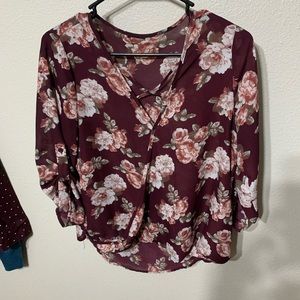 Violet flower blouse